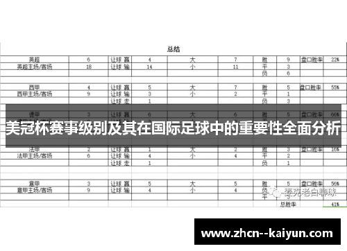 美冠杯赛事级别及其在国际足球中的重要性全面分析